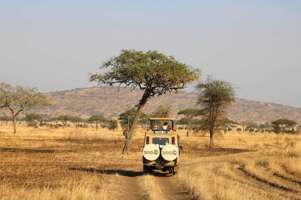 Jeep driving away