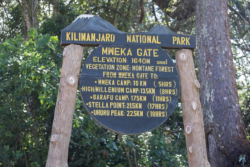 Ruta Umbwe, día 6/6: Campamento Millennium (3820 m) - Mweka Gate (1650 m) - Hotel