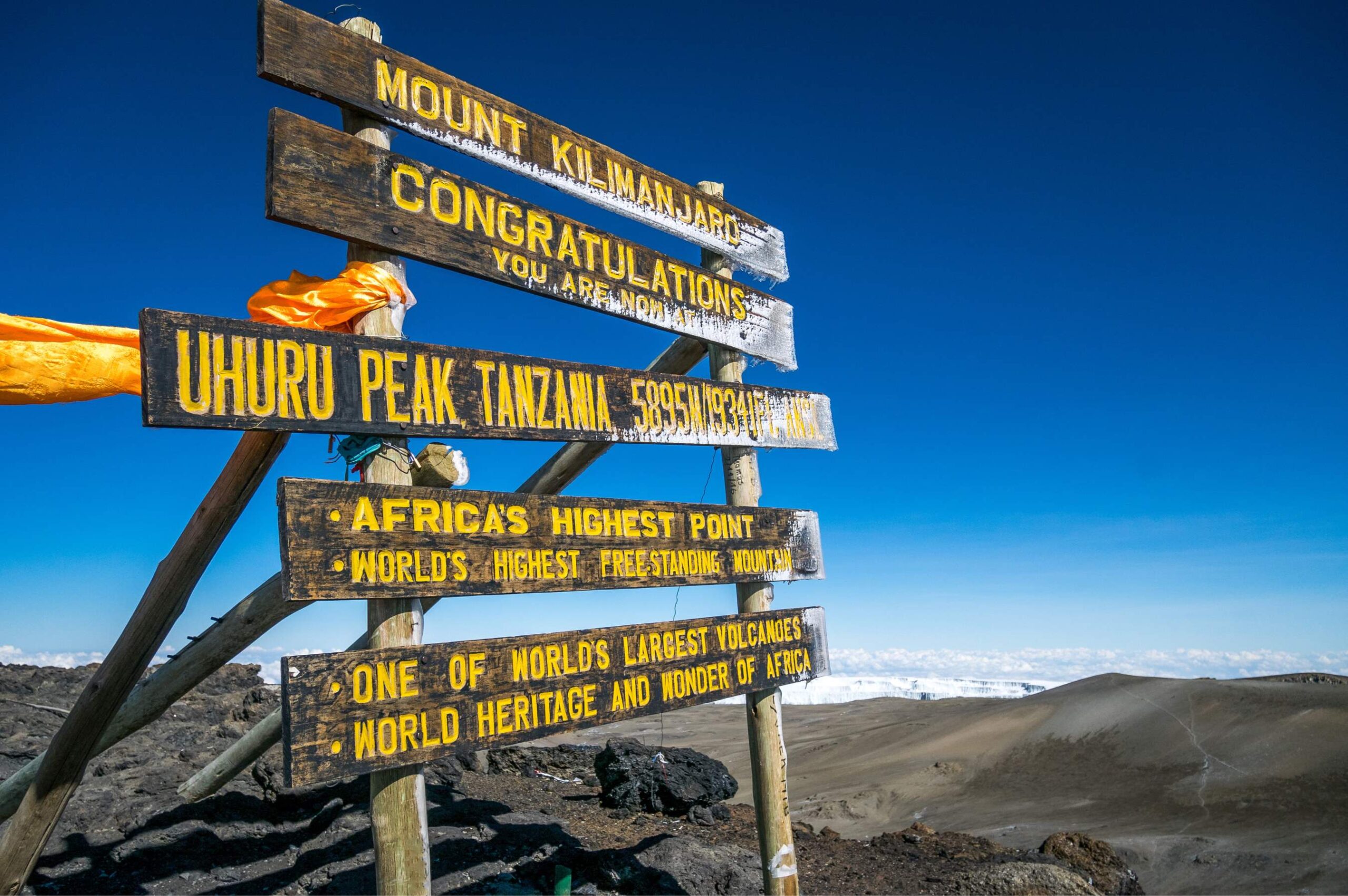 Ruta de Lemosho 7 días, día 6: Campamento Barafu (4640 m/ 15,223 ft) - Pico Uhuru (5895 m/ 19,340 ft) - Campamento Millennium (3820 m/ 12,532 ft)