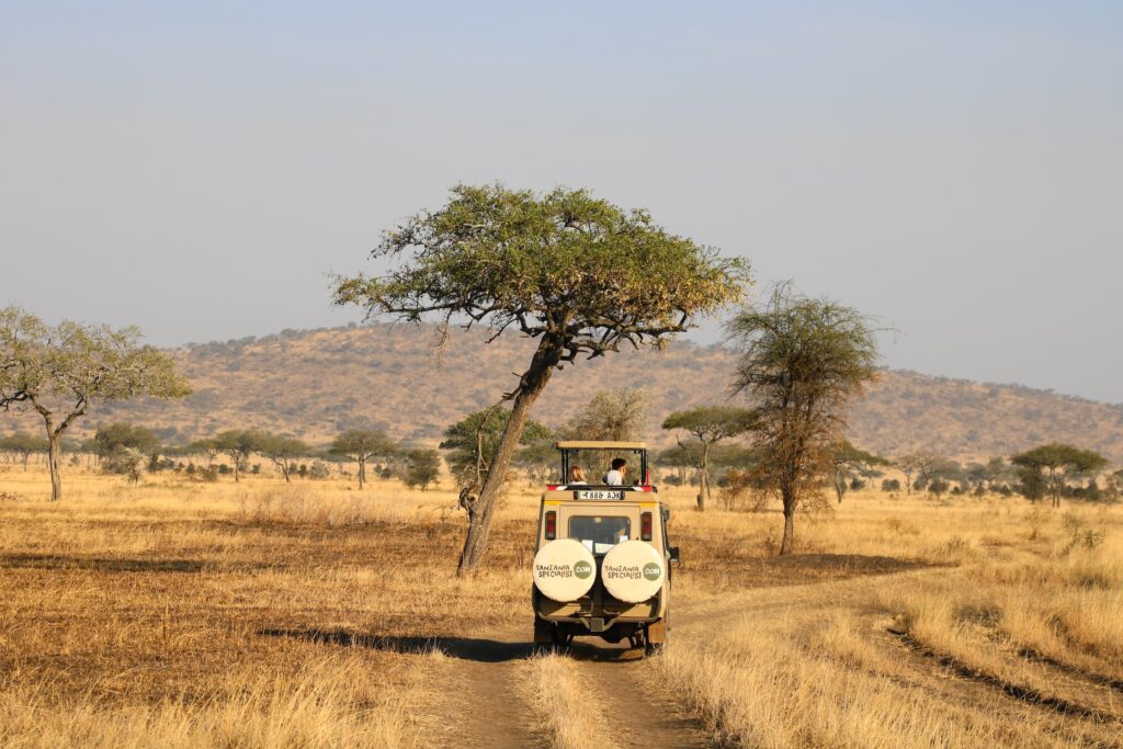 Jeep de safari en Tanzania